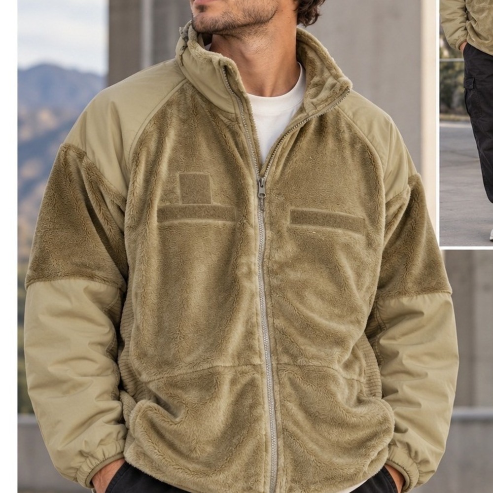 US Military Gen III Level 3 ECWCS Fleece Jacket Coyote Brown Tan XL Regular